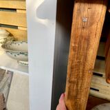 White and wood fireplace