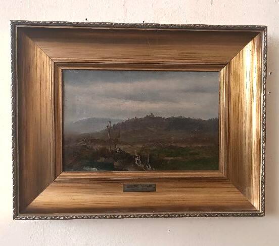 Oil on canvas, Giuseppe Hainmann (Milan 1828-Alexandria, Egypt)