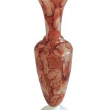 Rococo Revival Opaline Glass Vase by Stelvia, Hand-Blown, Italy, 1950s