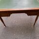 Louis XVI style desk in solid wood and green leather, 1970.