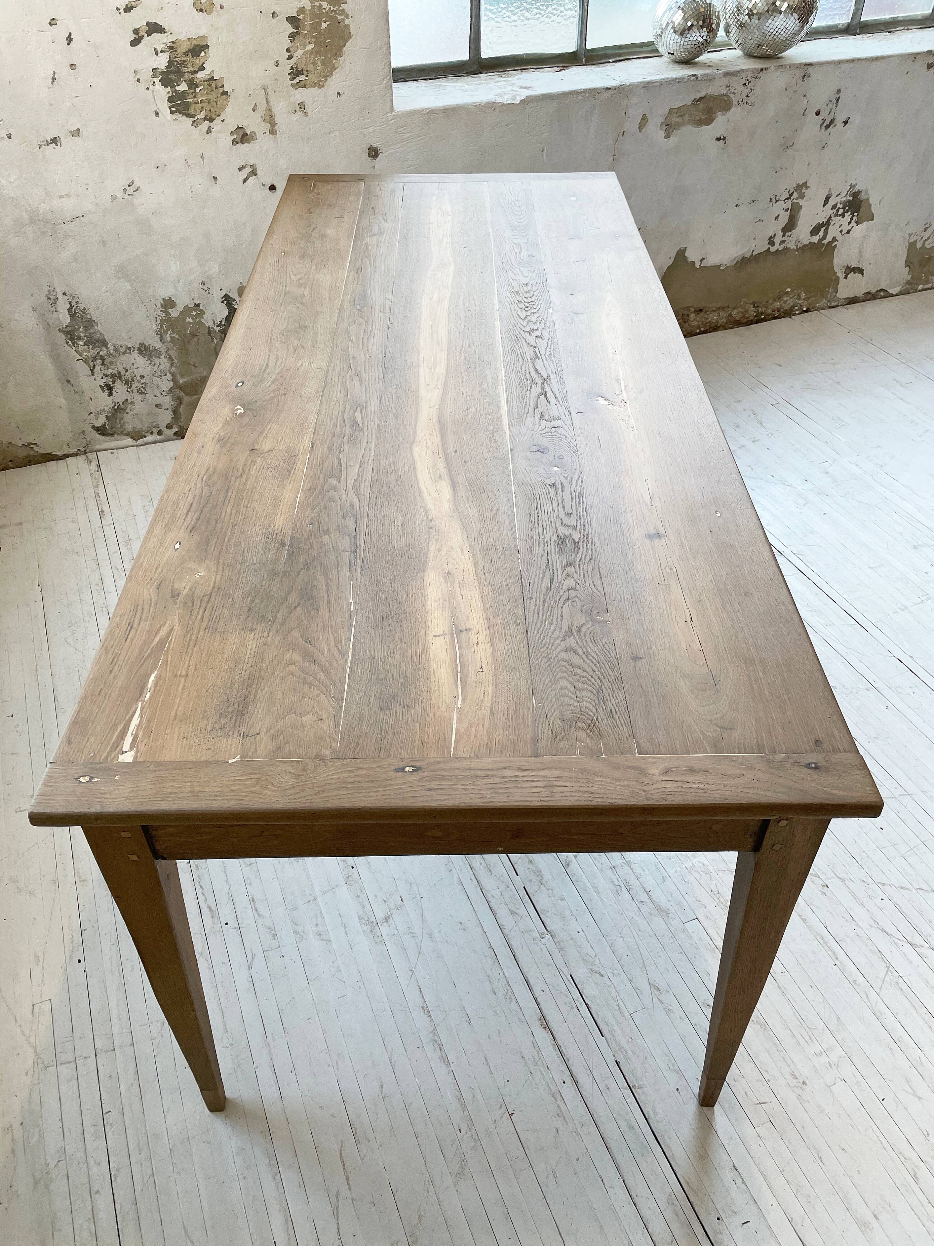 2m oak farm table