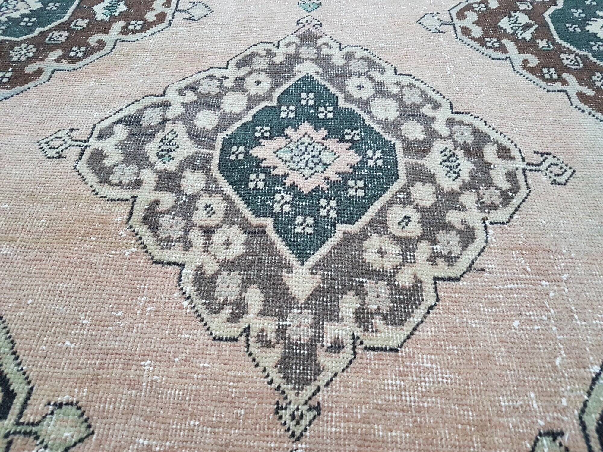 Vintage Turkish hallway rug 113x385 cm