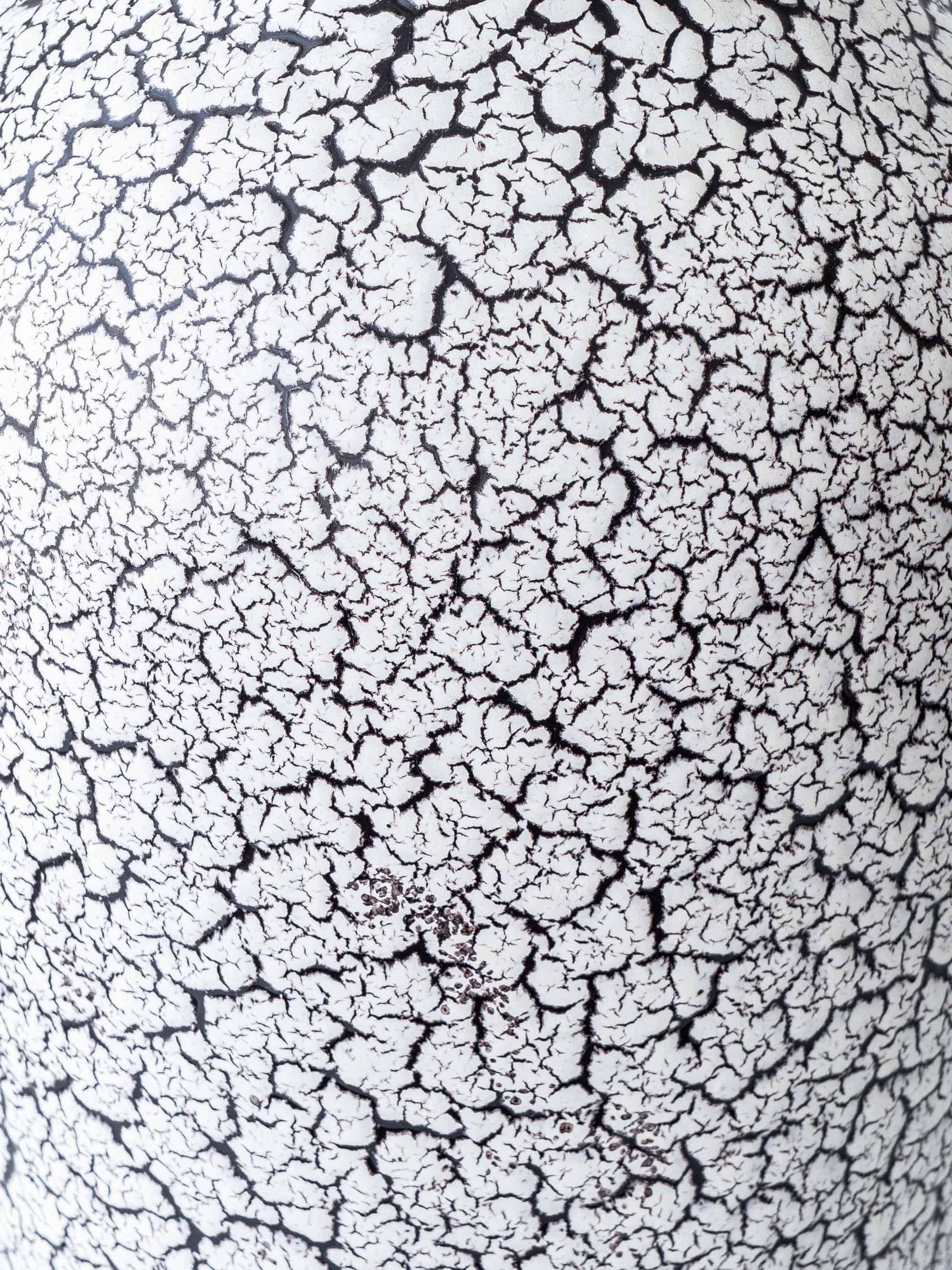 Jasba "Cortina" ceramic table lamp with crackled glaze, mid-century style, 1950s.