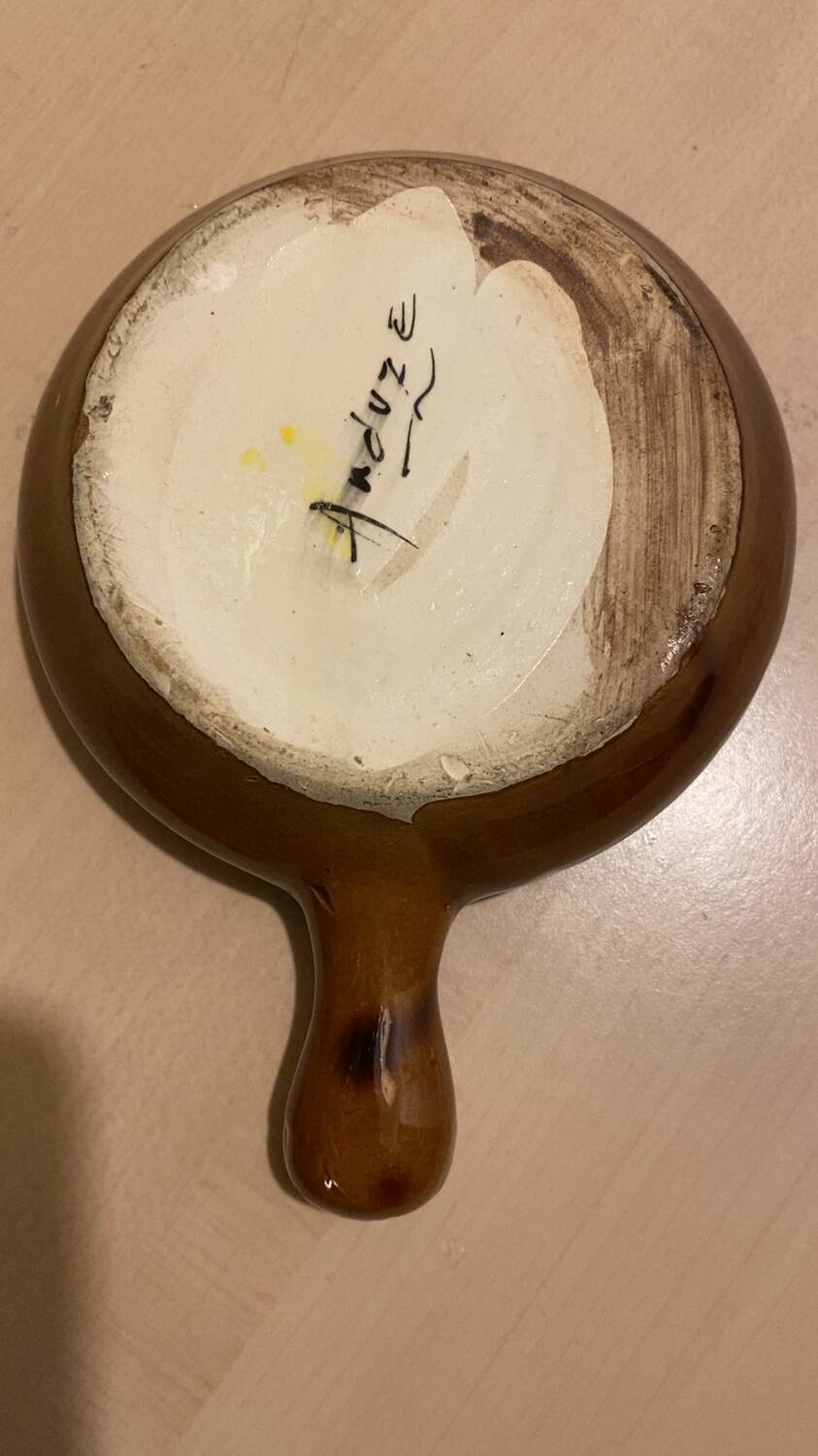 Vintage Anduze fondue pot