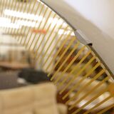 Vintage dressing table with gold trim and mirror, 1950s/1960s