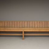 Dutch Traditionalist oak bench, Delft School. 1920s