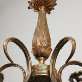 Art-deco brass chandelier, 1930s