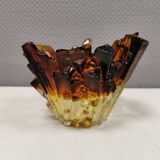 Glass bowl designed by Pertti Santalahti for Humppila Glas Finland 1960-170s.