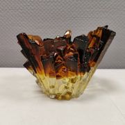 Glass bowl designed by Pertti Santalahti for Humppila Glas Finland 1960-170s.