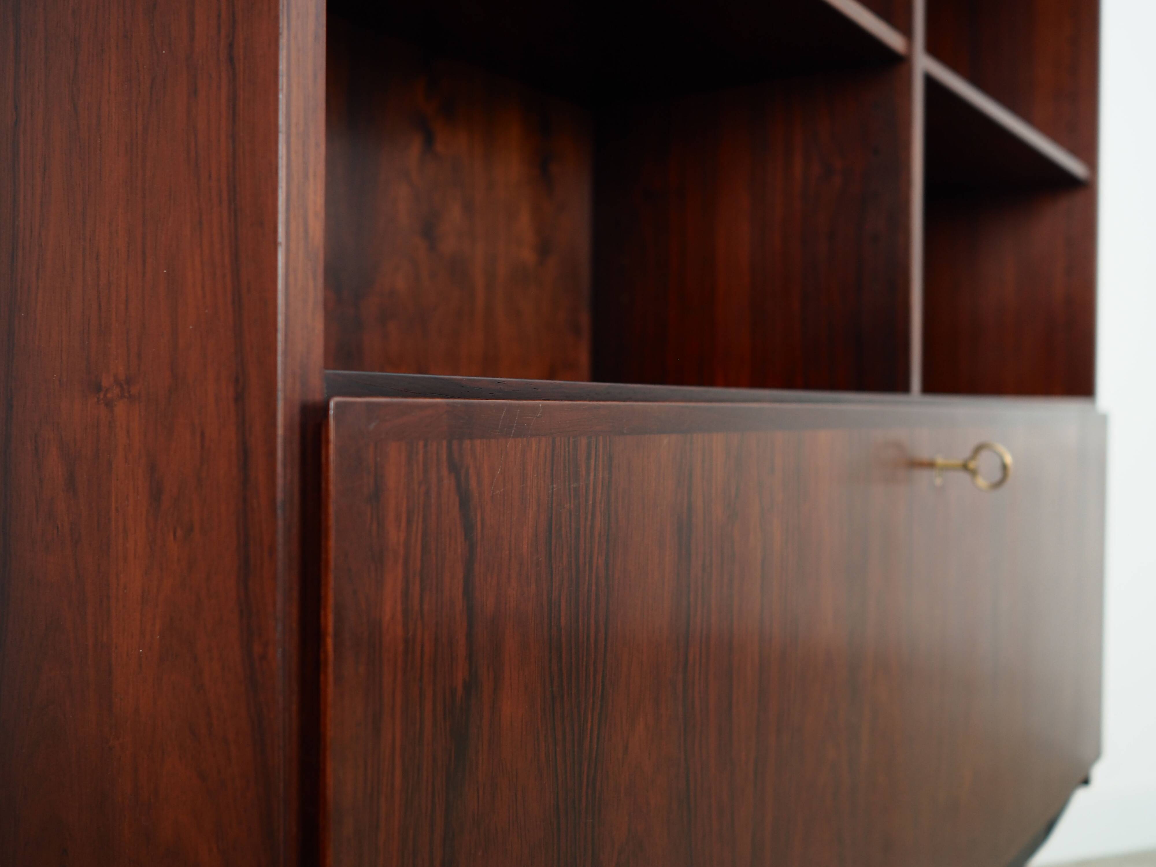 Rosewood bookcase, Danish design, 1970s, manufacture: Omann Jun