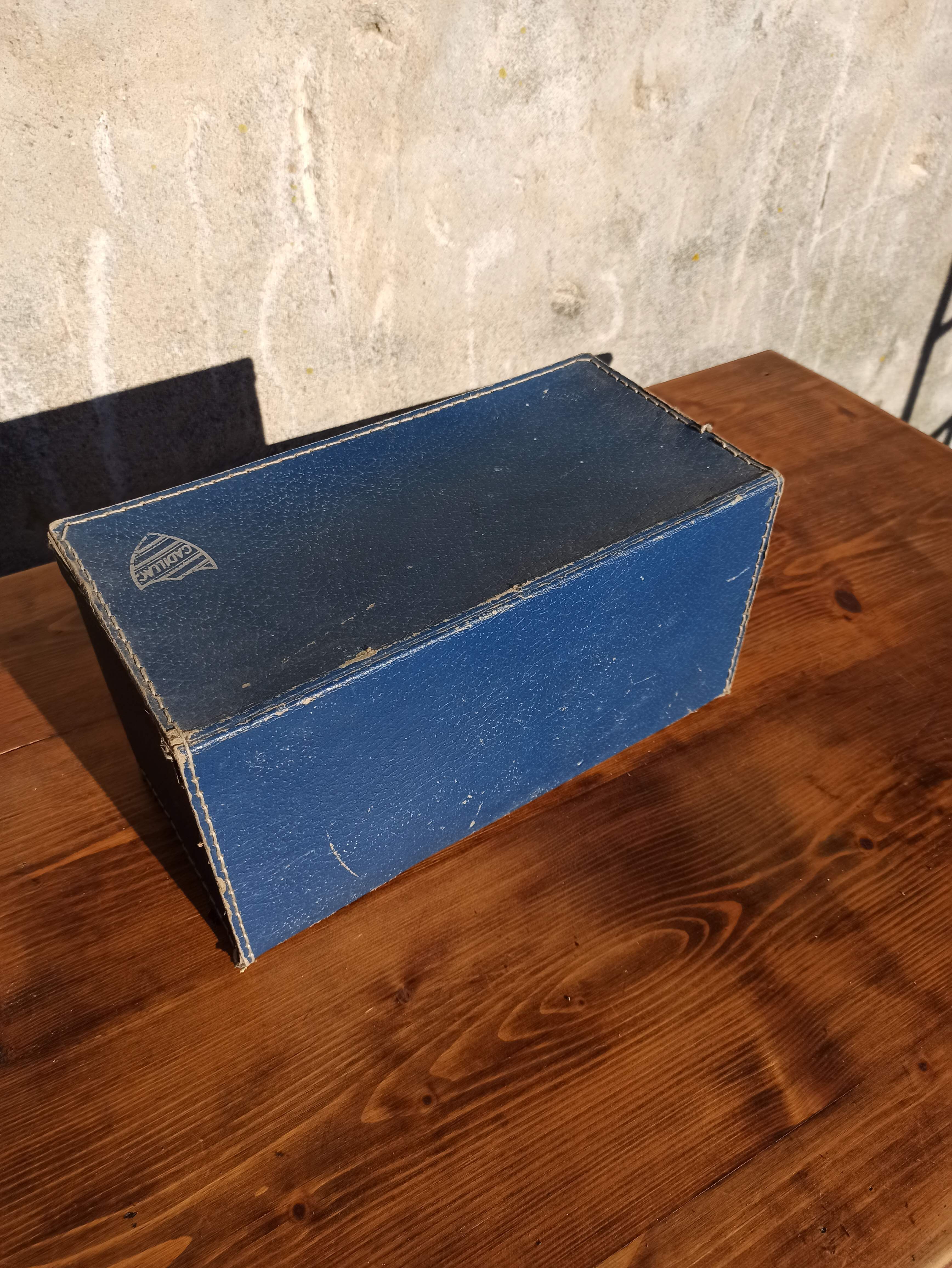 Set of 3 old cardboard suitcases