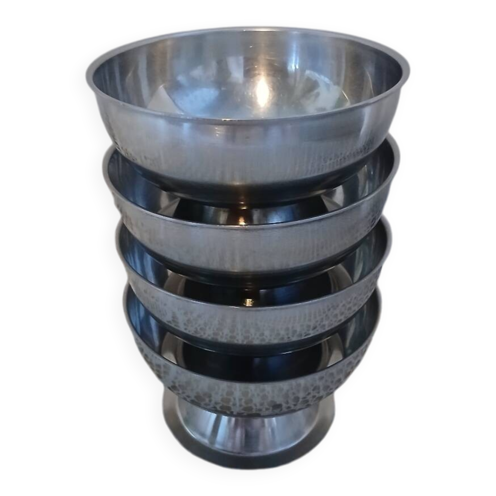 4 stainless steel ice cream/sorbet cups