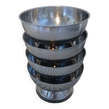 4 stainless steel ice cream/sorbet cups