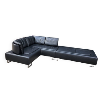 de Sede DS-165 lounge sofa - black leather - function sofa