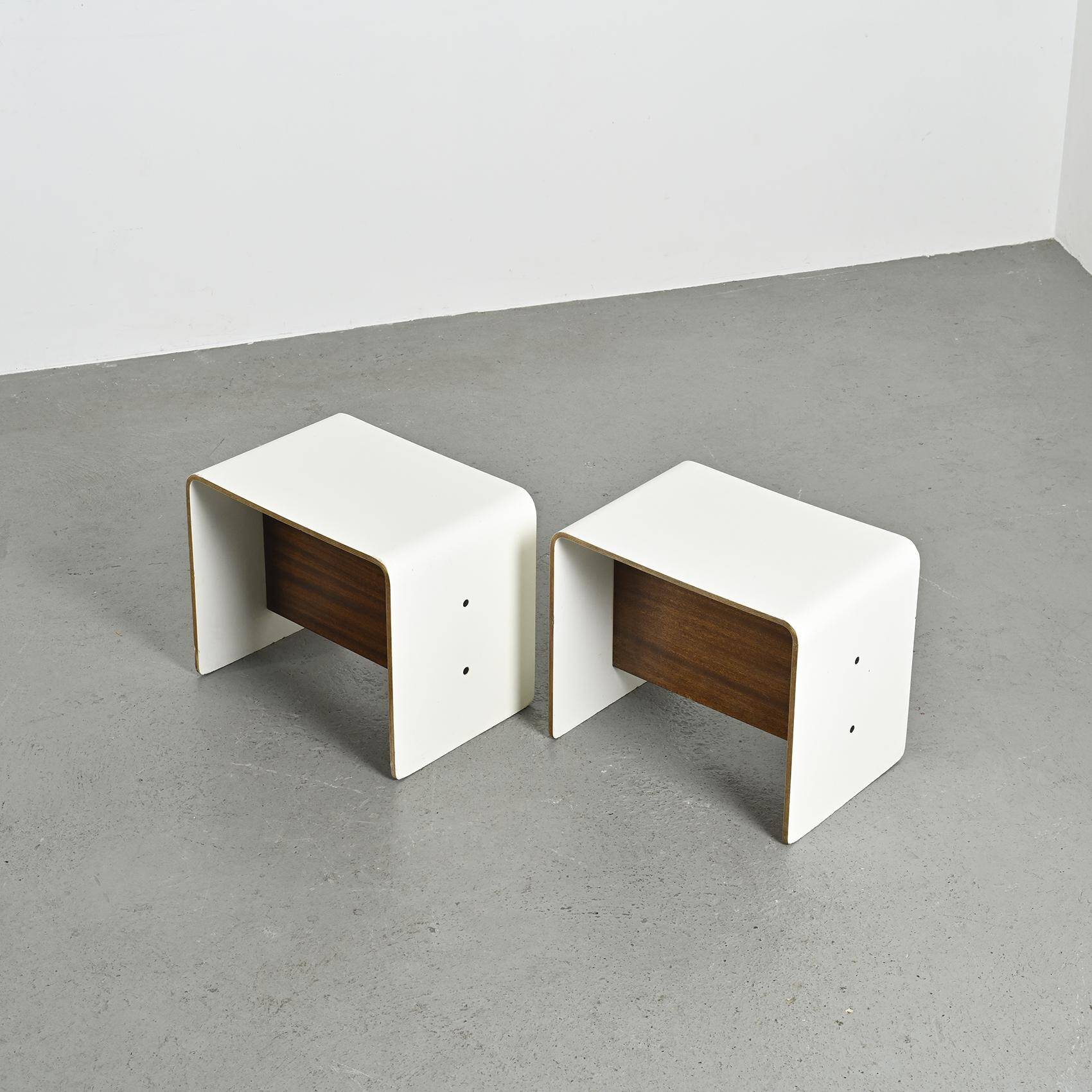 Pair of bedside tables by Pierre Guariche, circa 1968