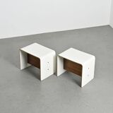 Pair of bedside tables by Pierre Guariche, circa 1968