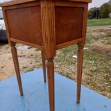 Nightstand 2 drawers walnut oak and burl walnut