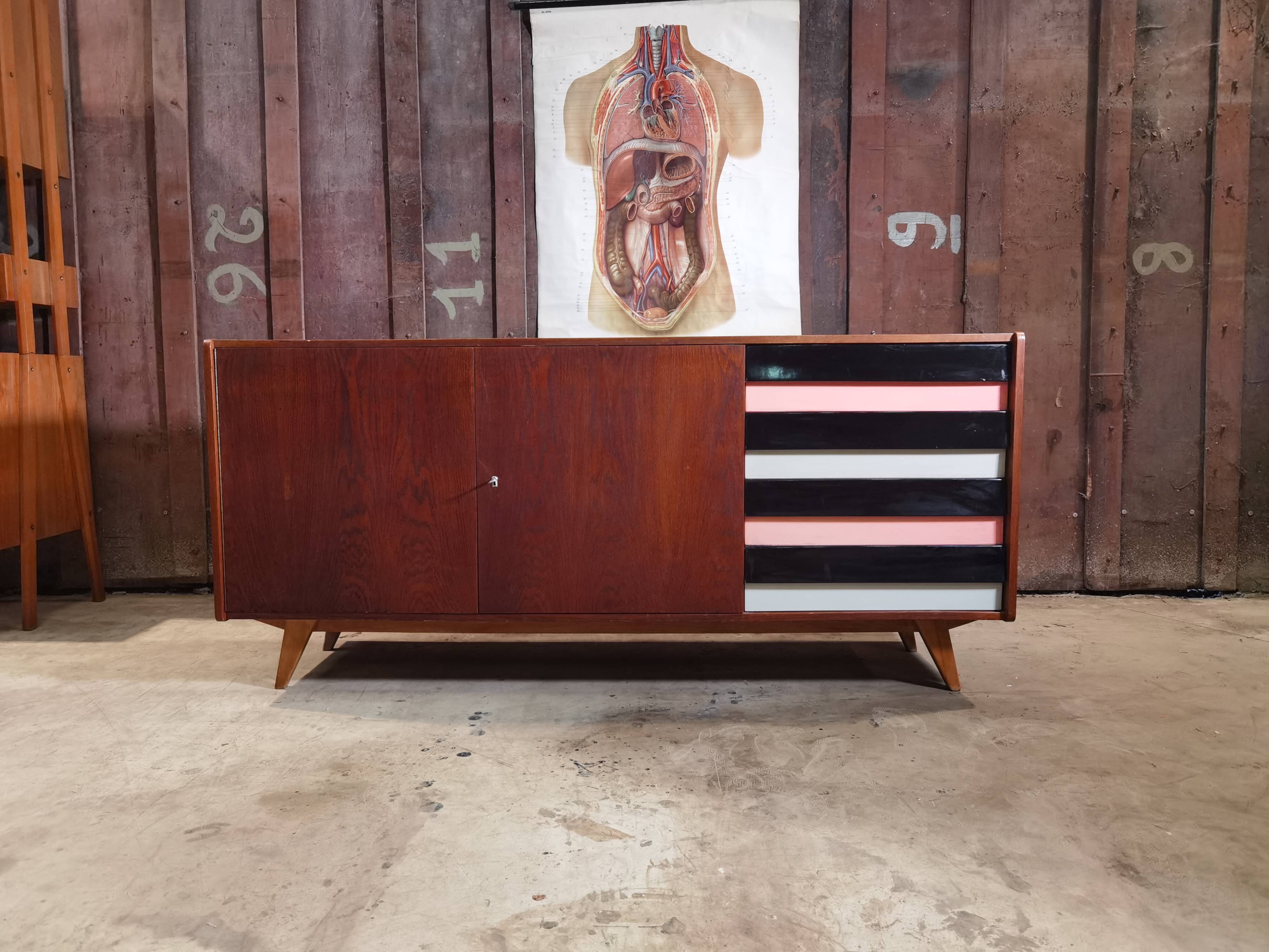 Sideboard U-460 by Jiri Jiroutek Rose and Grise