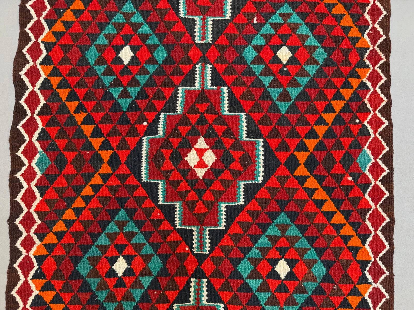 Turkish kilim runner 330x100 cm, vintage kelim rug, long and narrow 2512
