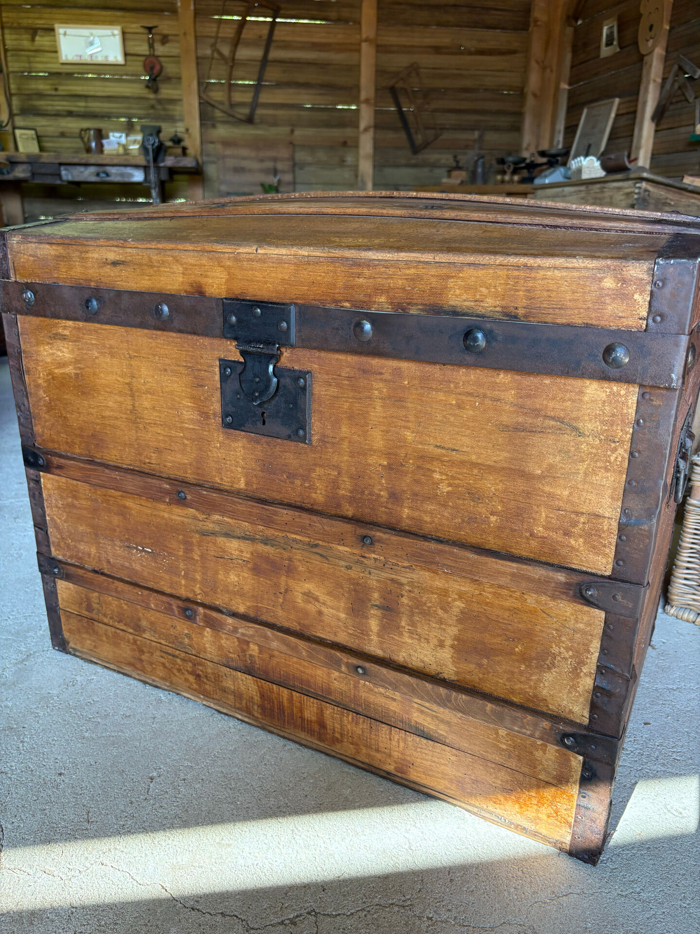 Antique wooden barrel