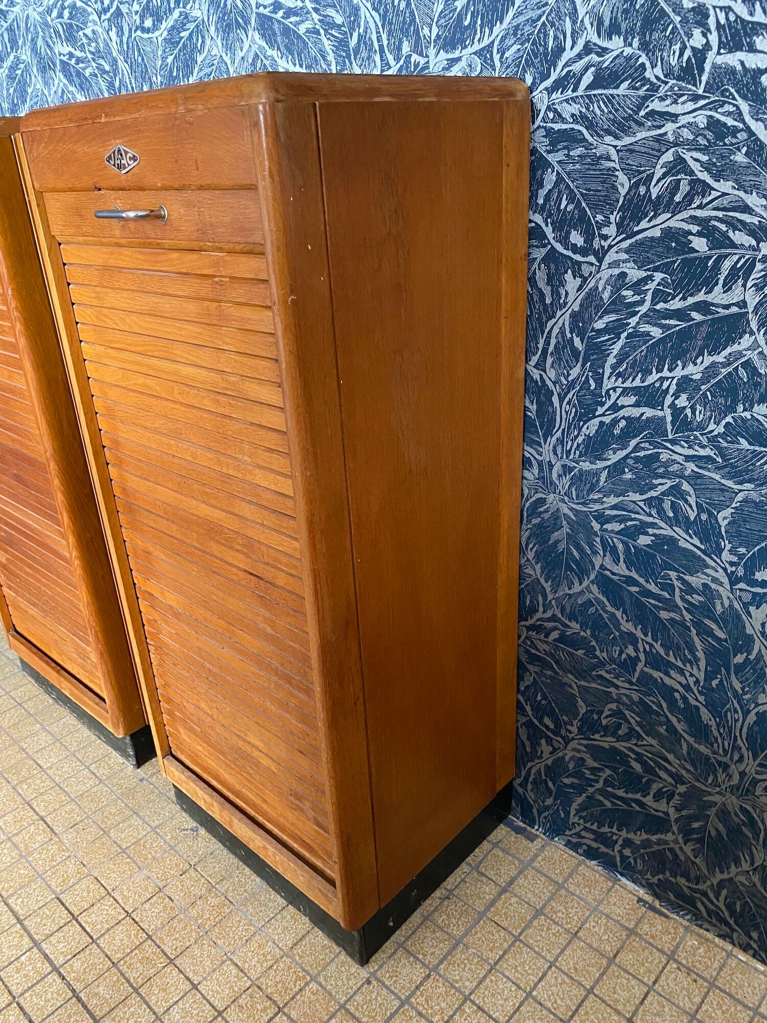 Pair of wooden binder furniture, jac edition - 1950