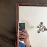 French rectangular mirror in faux tortoiseshell.