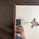 French rectangular mirror in faux tortoiseshell.