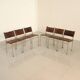 Set of 6 "SE06" chairs in patinated brown leather by Martin Visser for Spec