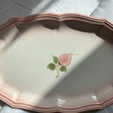 Large pink dish in Salins porcelain (identical oyster plates)