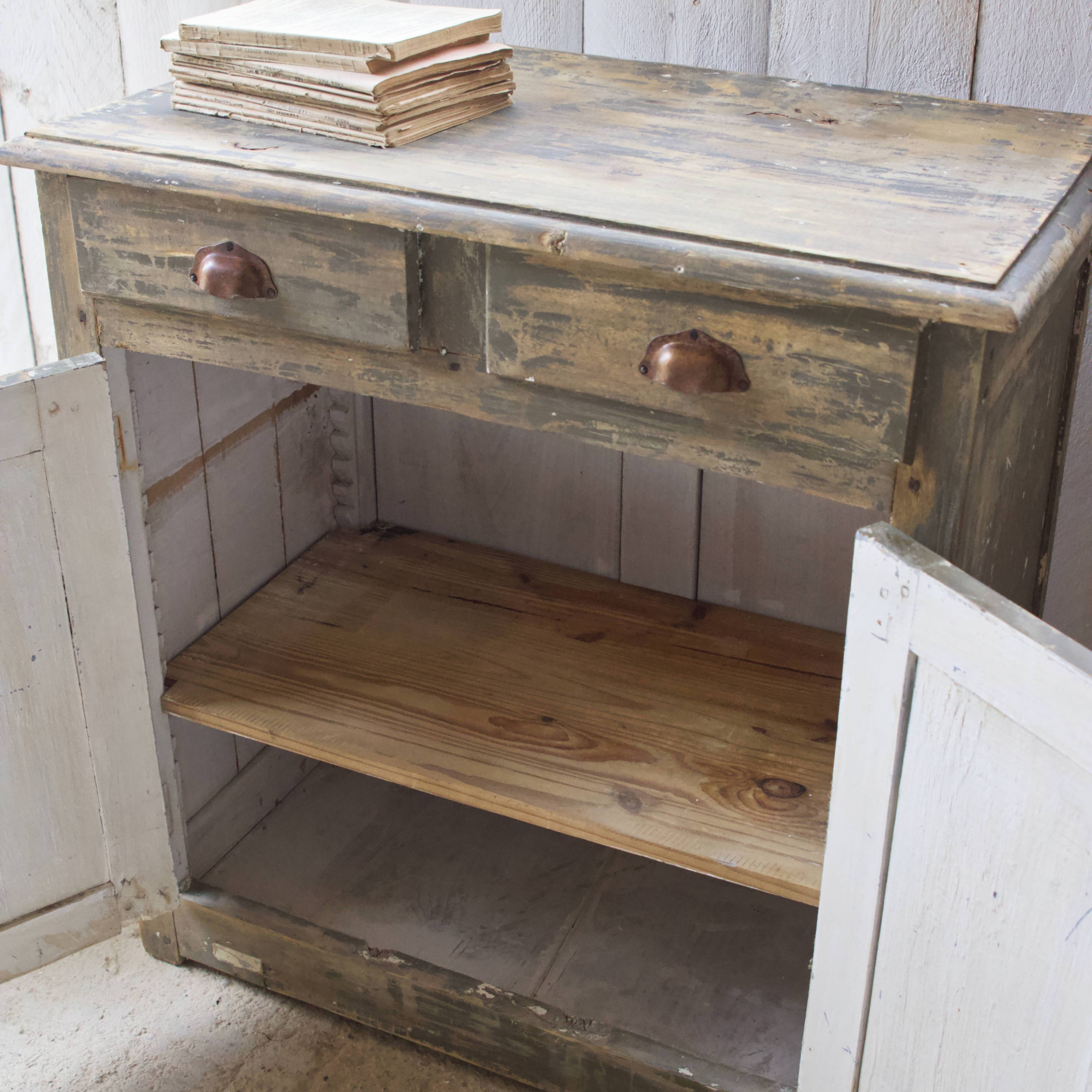 Sideboard in weathered gray wood