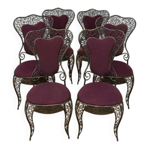 Suite de six chaises - fer