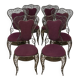 Set of six wrought iron chairs – Decorative design work from the 80s.