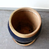 Planter in glazed terracotta, handmade, XXth.