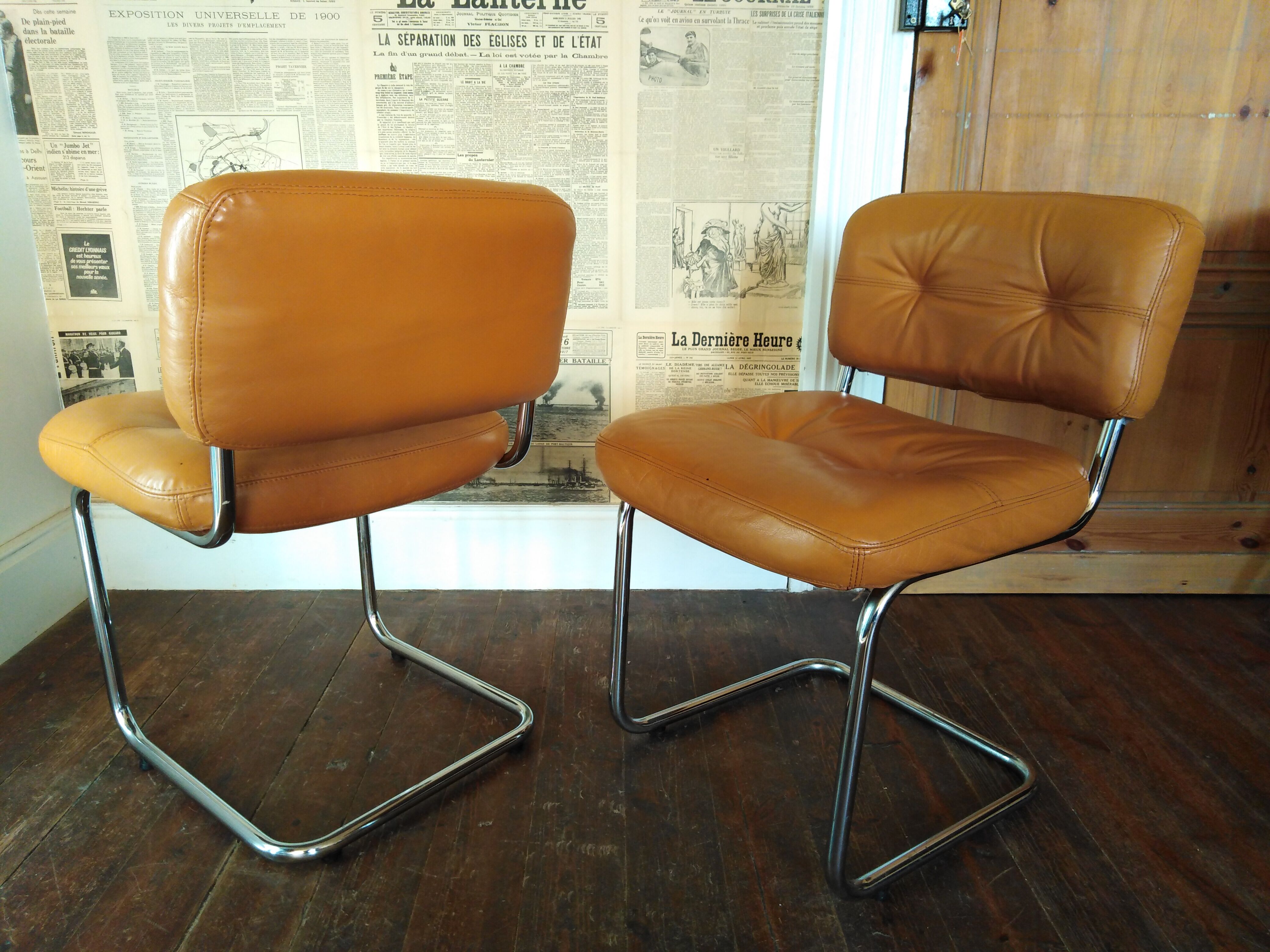 Two chairs, roche bobois, 70s