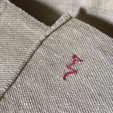 Pair of small raw hemp tablecloths