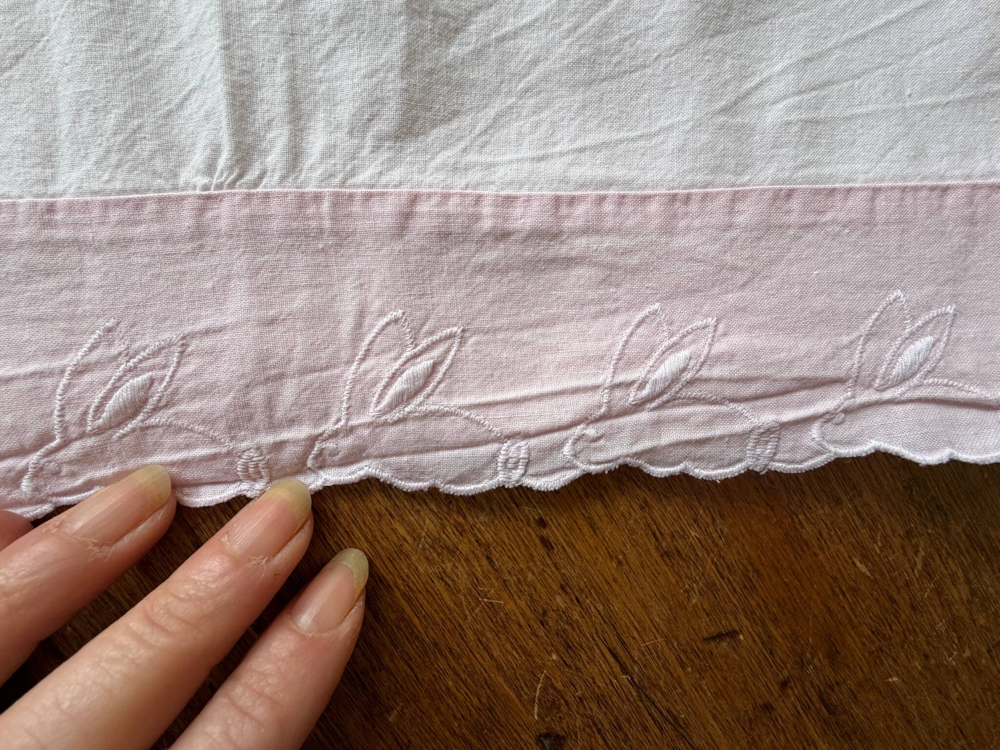 Children's bed sheet, baby, vintage antique linen