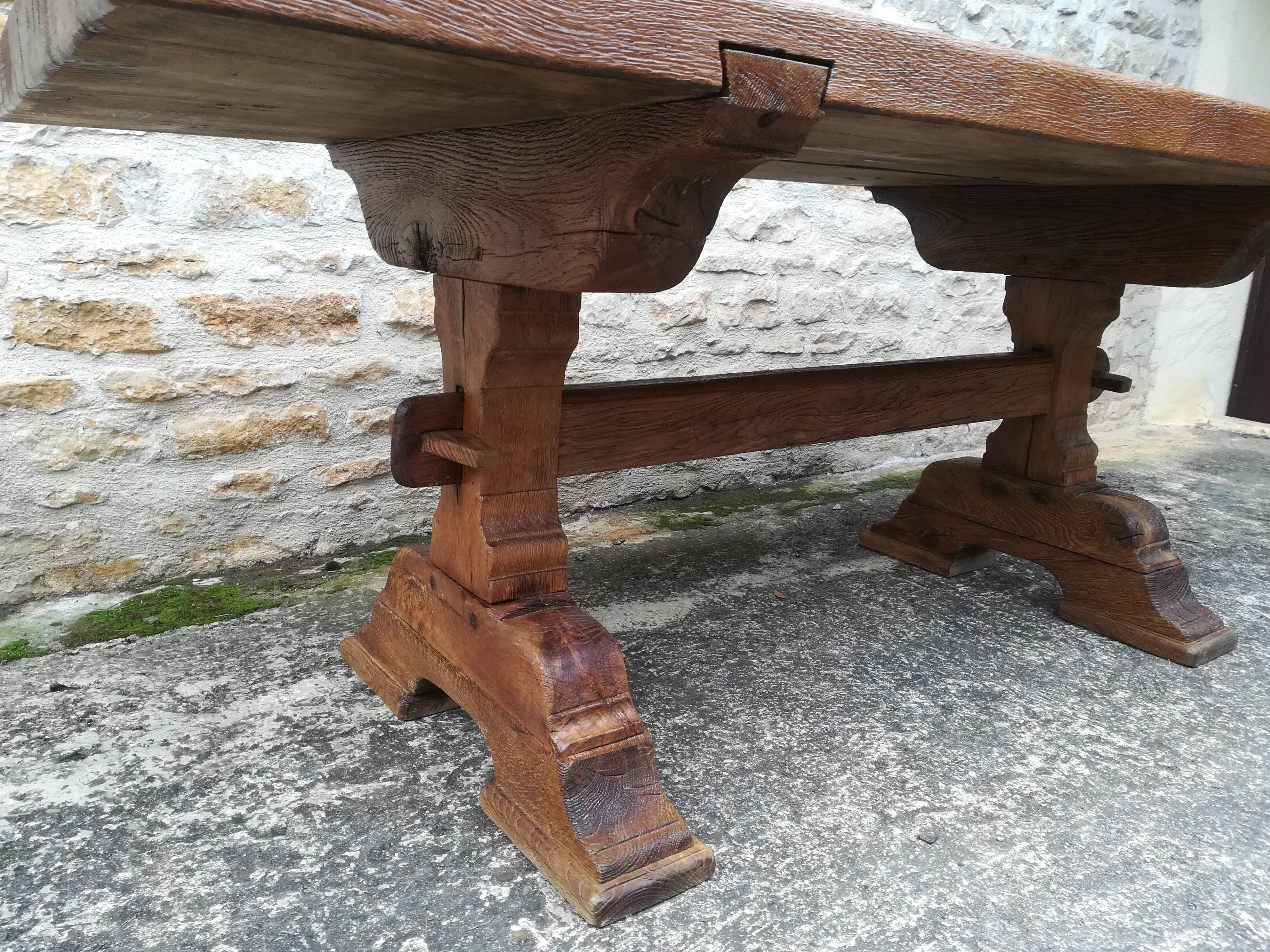 Solid oak farmhouse table