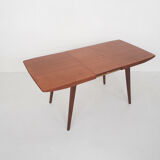 Louis van Teeffelen for Webe teak extendable dining table, The Netherlands 1950's