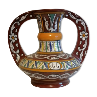 Ancienne vase tunisien. poterie de nabeul des années 50.