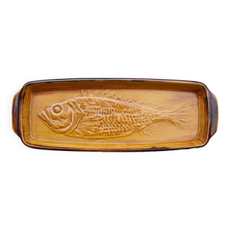 Large enameled fish dish