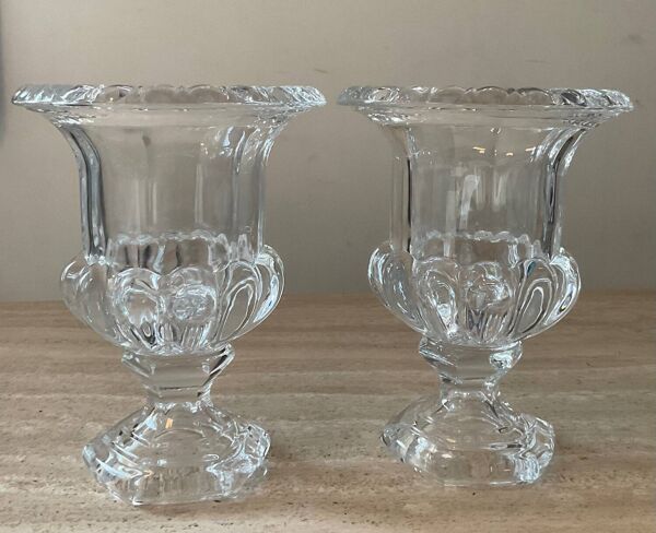 Paire de vase Médicis en cristal