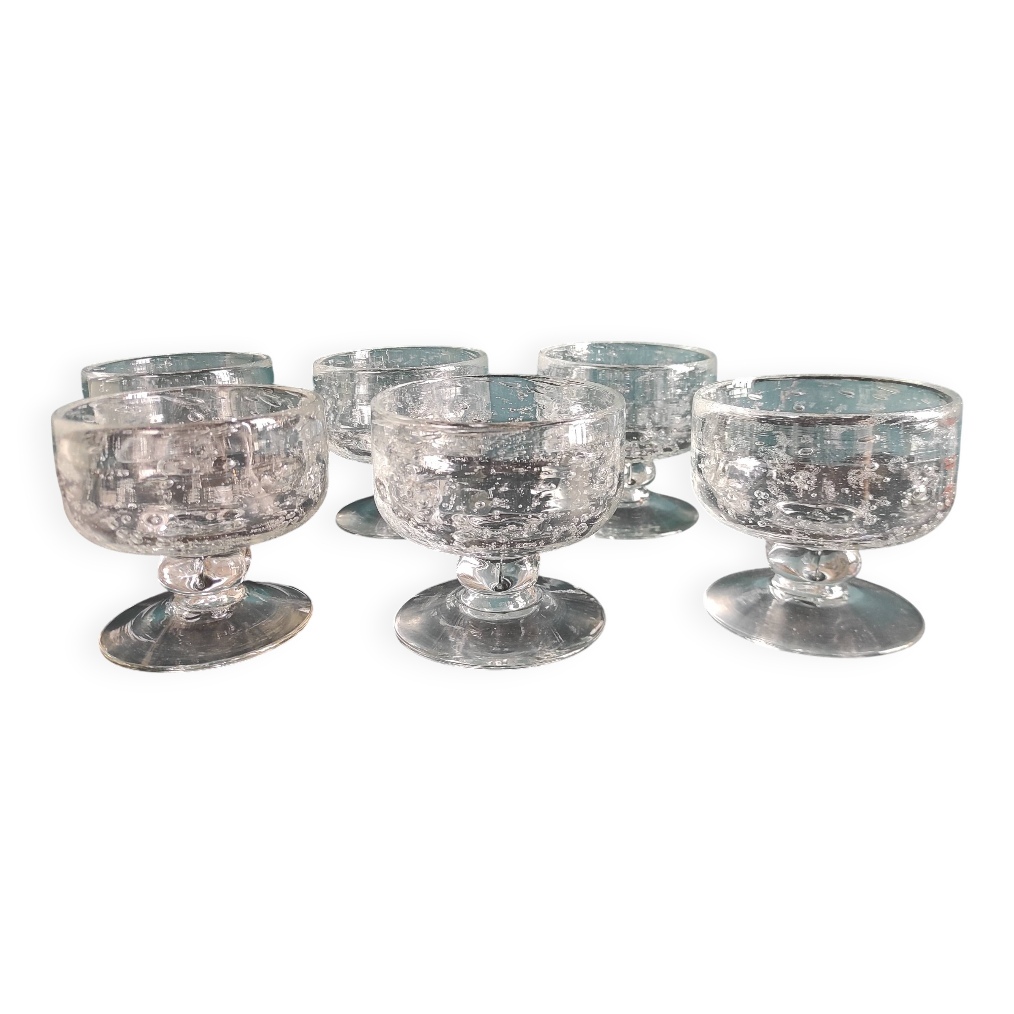 Vintage French set of 6 cups from Biot
