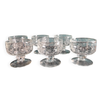 Vintage French set of 6 cups from Biot