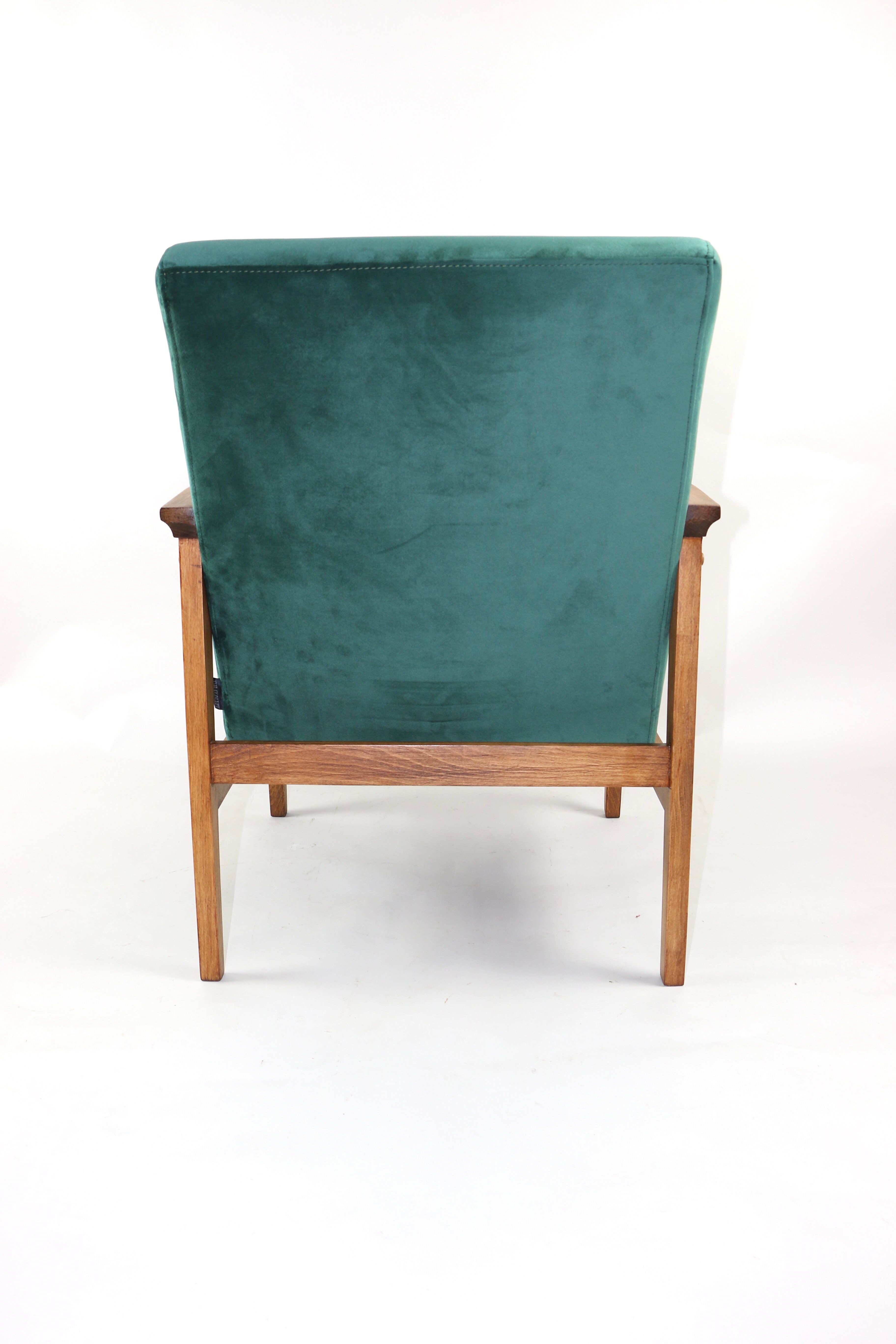 Fauteuil en velours vert vintage, 1970