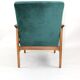 Fauteuil en velours vert vintage, 1970