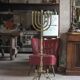 Golden bronze chandelier with seven arms, Menorah, candlestick on a stand, candelabrum.