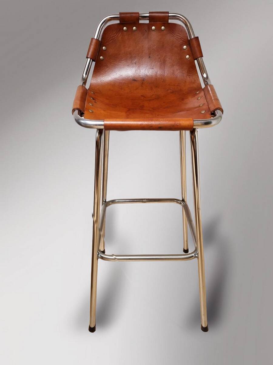 Charlotte Perriand "Les Arcs" bar stool, 1960s