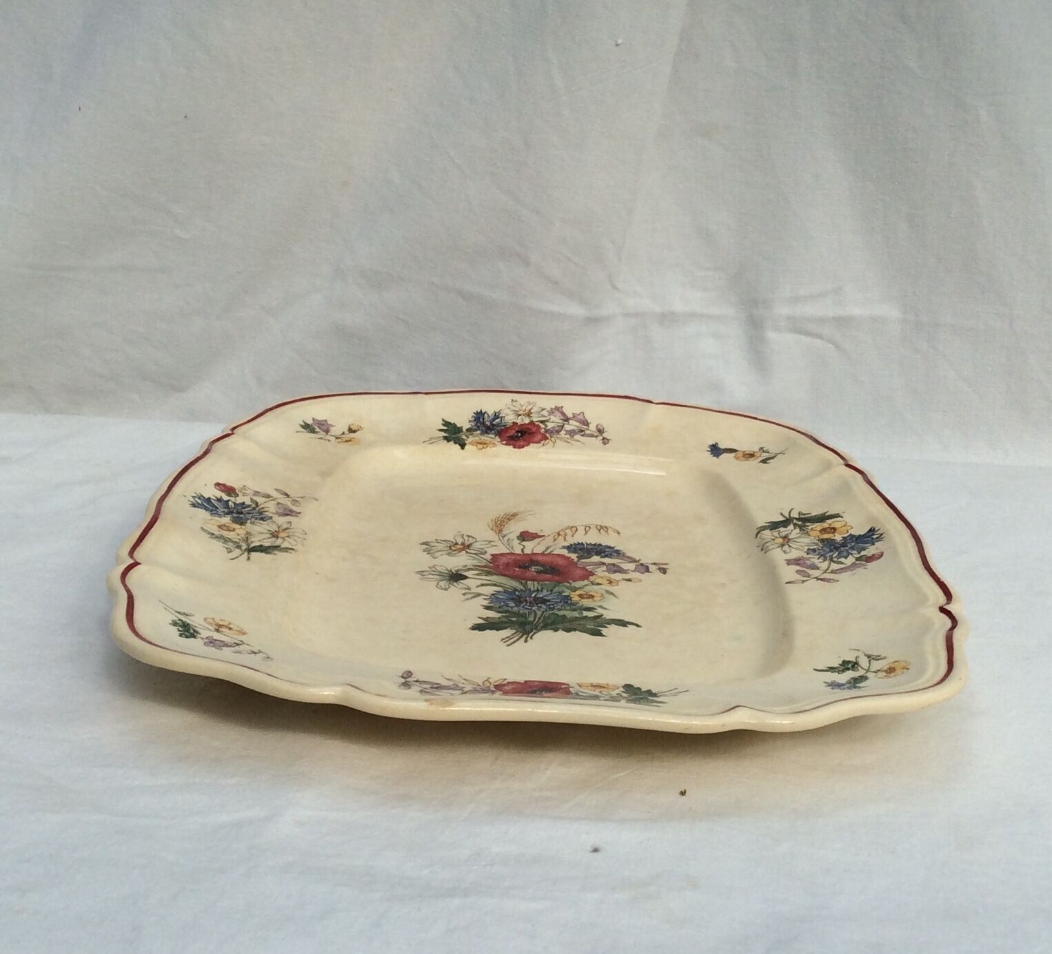 Former dish collection Agreste digoin Sarreguemines in rectangular earthenware dimension: L-39- Pr-30