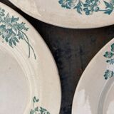 6 Flat plates iron earth by Bertrand Bordeaux / model Anémones