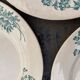 6 Flat plates iron earth by Bertrand Bordeaux / model Anémones